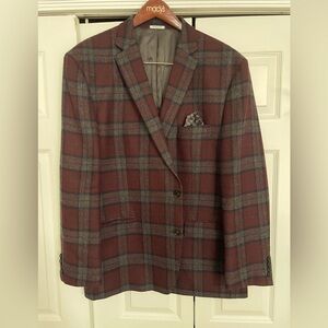 Burgundy wool sport coat